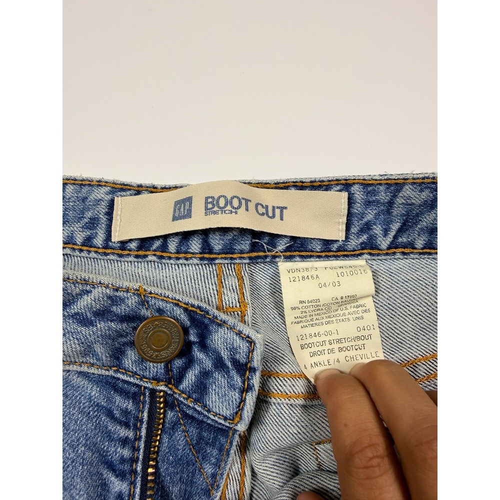 Gap Bootcut Stretch Jeans Womens 4 Ankle Medium Wash Mid Rise 2000s Y2K Vintage